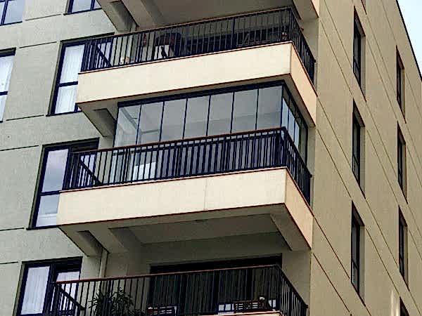 Antrasit gri Aydos Sitesi S blok Cam Balkon Dış Görünüm